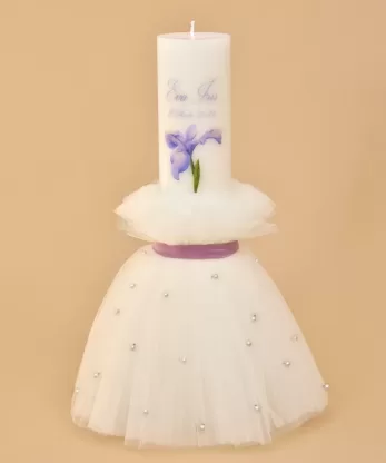 Lumanare botez floare Iris